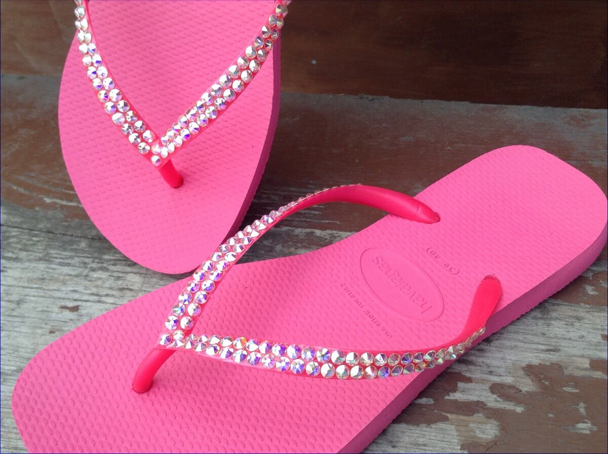 havaianas with bling