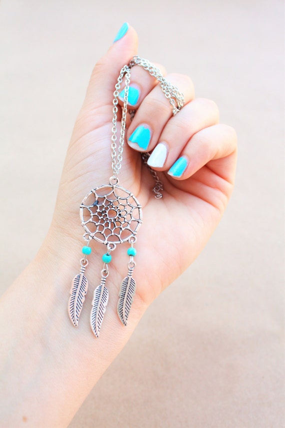 Dream Catcher Pendant Necklace Silver or by SusyDeMarchiJewelry