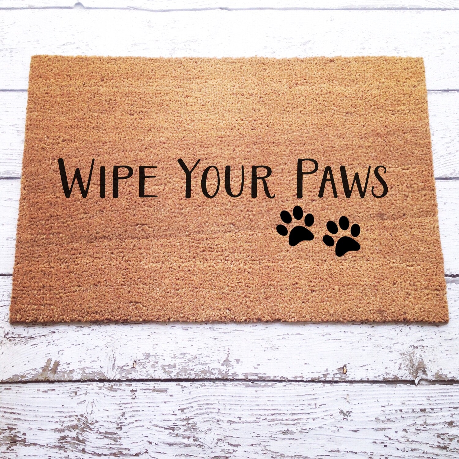 Ready to Ship Wipe Your Paws Doormat Door mat by LoRustique