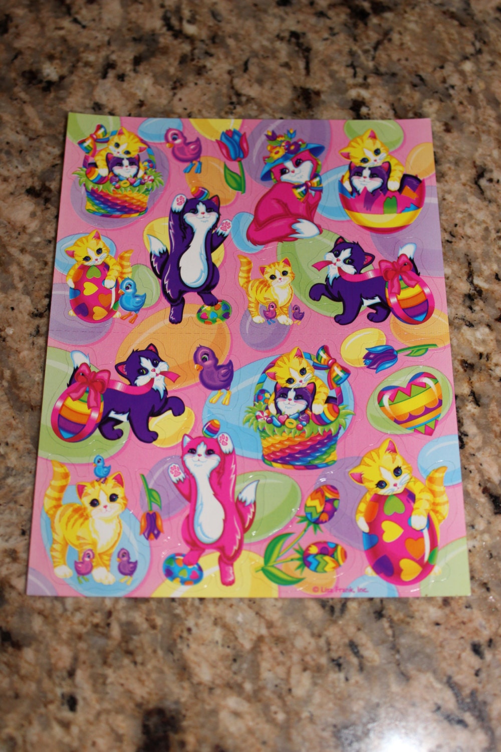 Vintage Lisa Frank Easter Sticker Sheet S25406