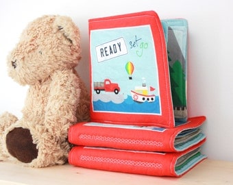 Fabric Quiet Book | Transportation Fabric Book | Baby Quiet Book