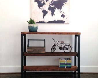 The "Madison" Bookshelf - Reclaimed Wood & Steel - Multiple Sizes Available