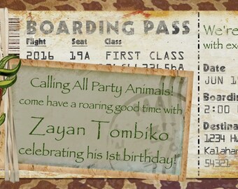 template passport zoo the  Etsy Safari save  date template passport zoo the  Etsy Safari save  date