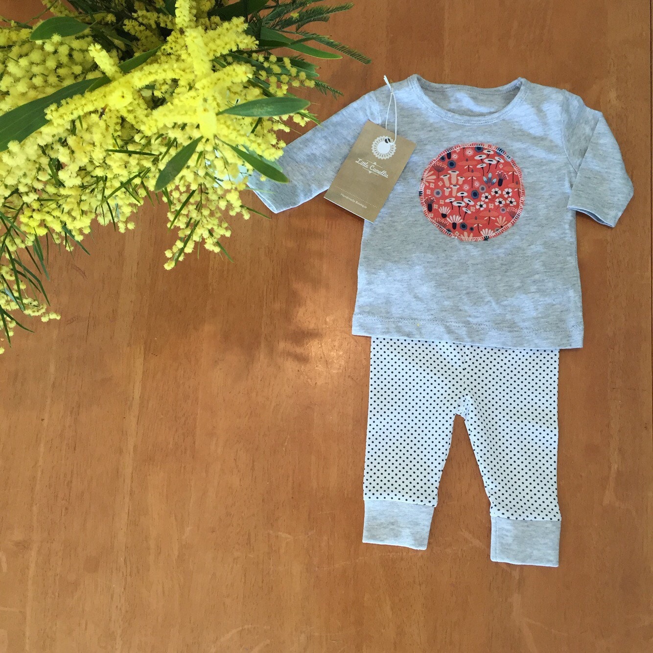 Baby clothes set woodland floral newborn by littlecamelliastore