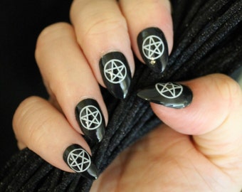 Red PENTACLE Nail Art MEGAPACK PNR 66 Opaque Waterslide