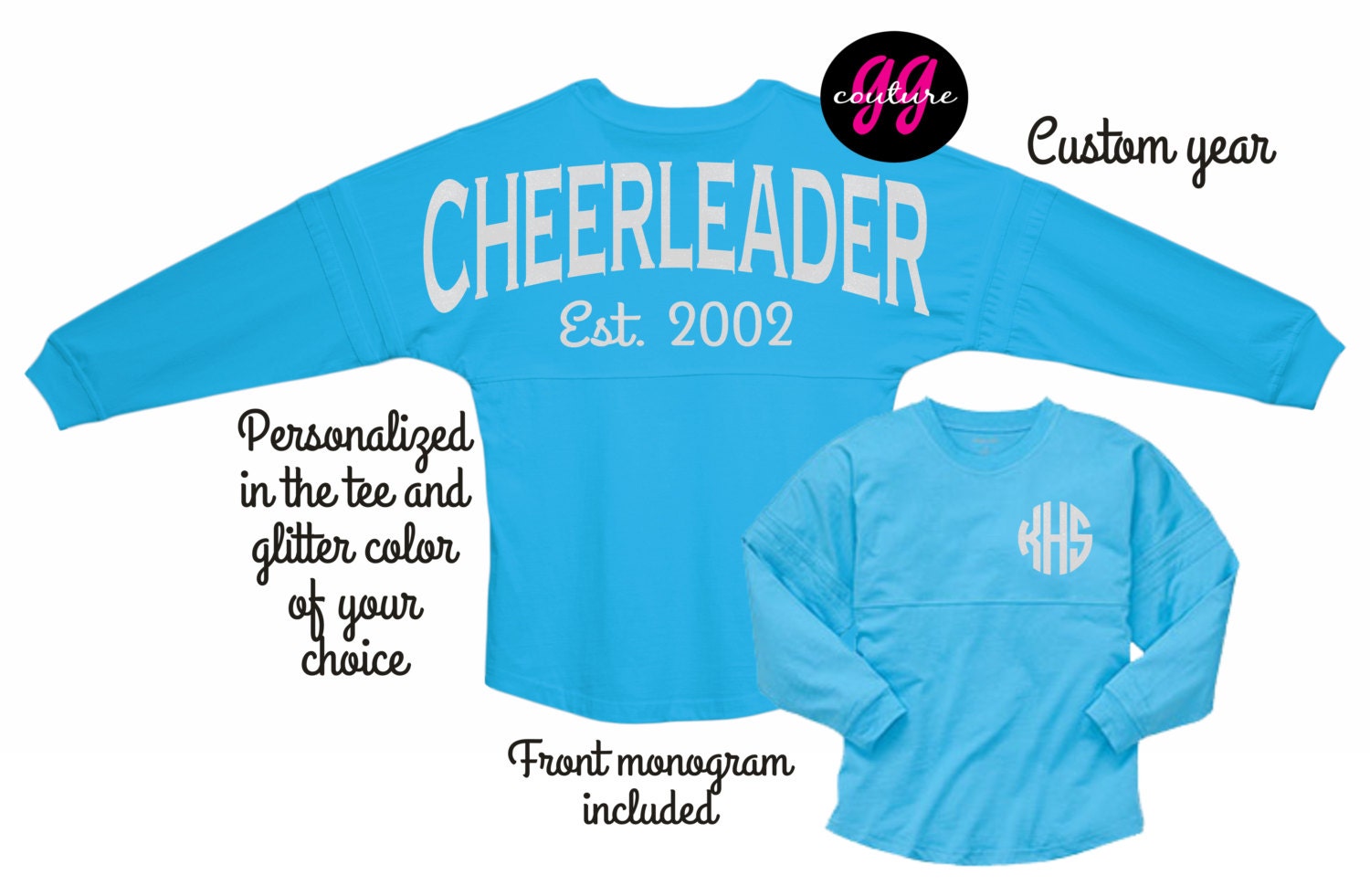 Custom Glitter Cheerleader Pom Pom Jersey