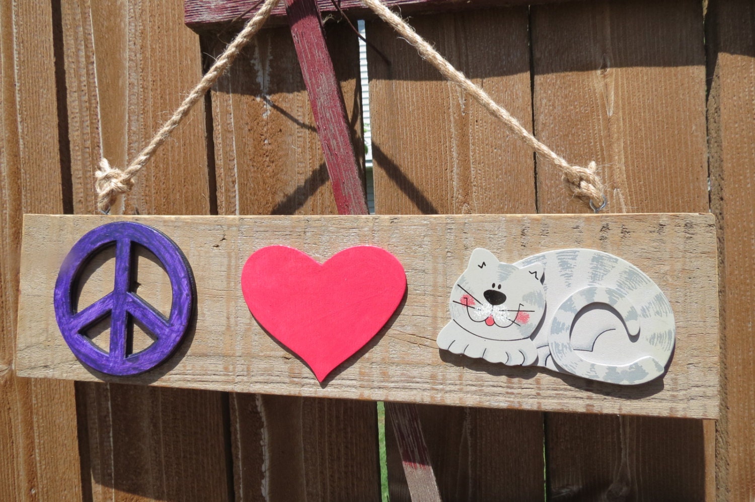 Download Peace-Love-Kitty Cat sign Pet lover sign Cat sign purple
