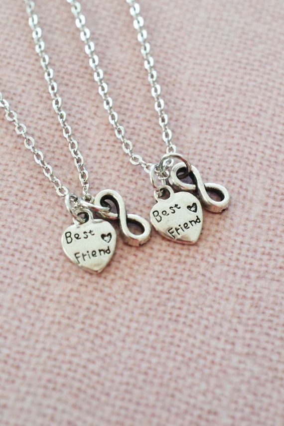 Items similar to best friend necklace,set of 2 friend ship necklace ...
