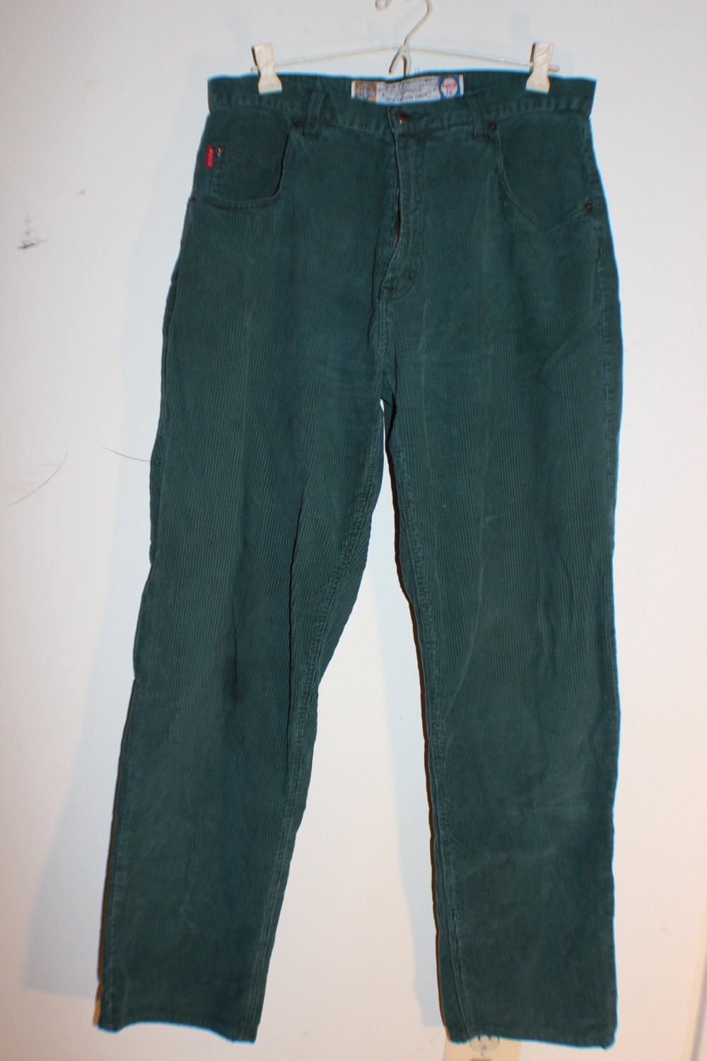 Teal Mens Cords Jeans Pants corduroy green light blue slacks