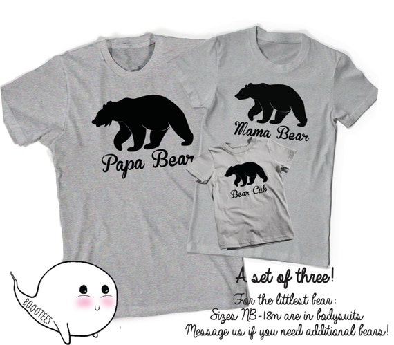 papa bear and mama bear shirts