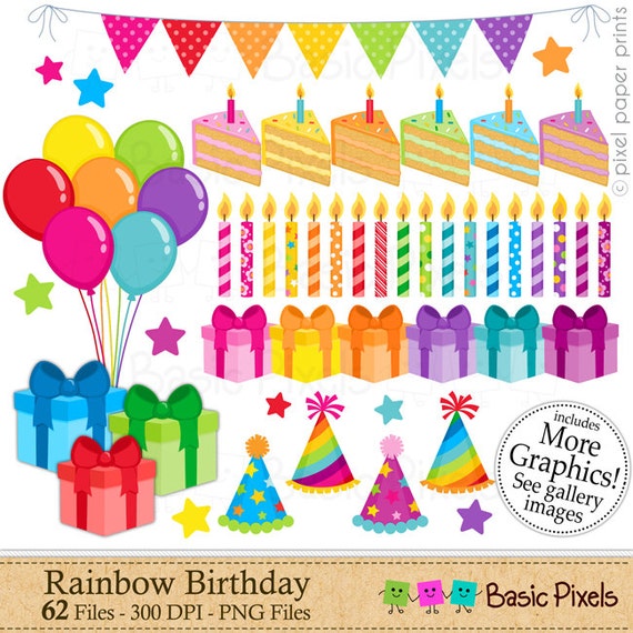 rainbow birthday clip art - photo #4