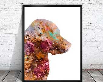 Golden Retriever 6 Watercolor Print, Golden Retriever Art, Home Decor, dog watercolor, watercolor painting, Retriever art, animal print