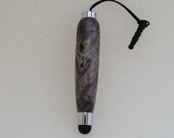 Pocket Stylus, handcrafted, wood, Buckeye Burl