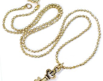 Key Necklace, Charm Necklace, Minimalist Necklace, Key, Dainty Necklace, Gold Necklace, Silver Necklace, Key Jewelry, Tiny Necklace N1449