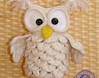 snowy owl toy Hedwig crochet bird white owl plush cute owl stuffed animal woodland plushies baby shower kids gift nursery decor sister gift