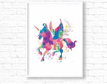 Unicorn wall art | Etsy