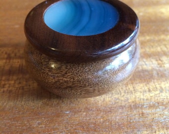 Brazilian Wood and Geode Bowl
