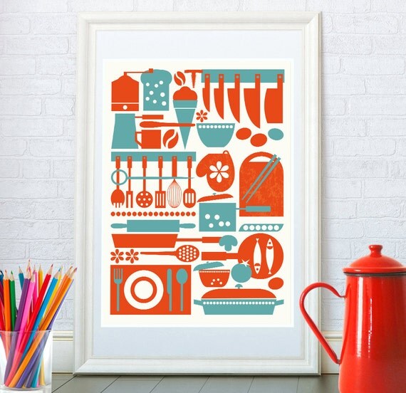 Kitchen art work Minimalist art Scandinavian by ReStyleGraphic