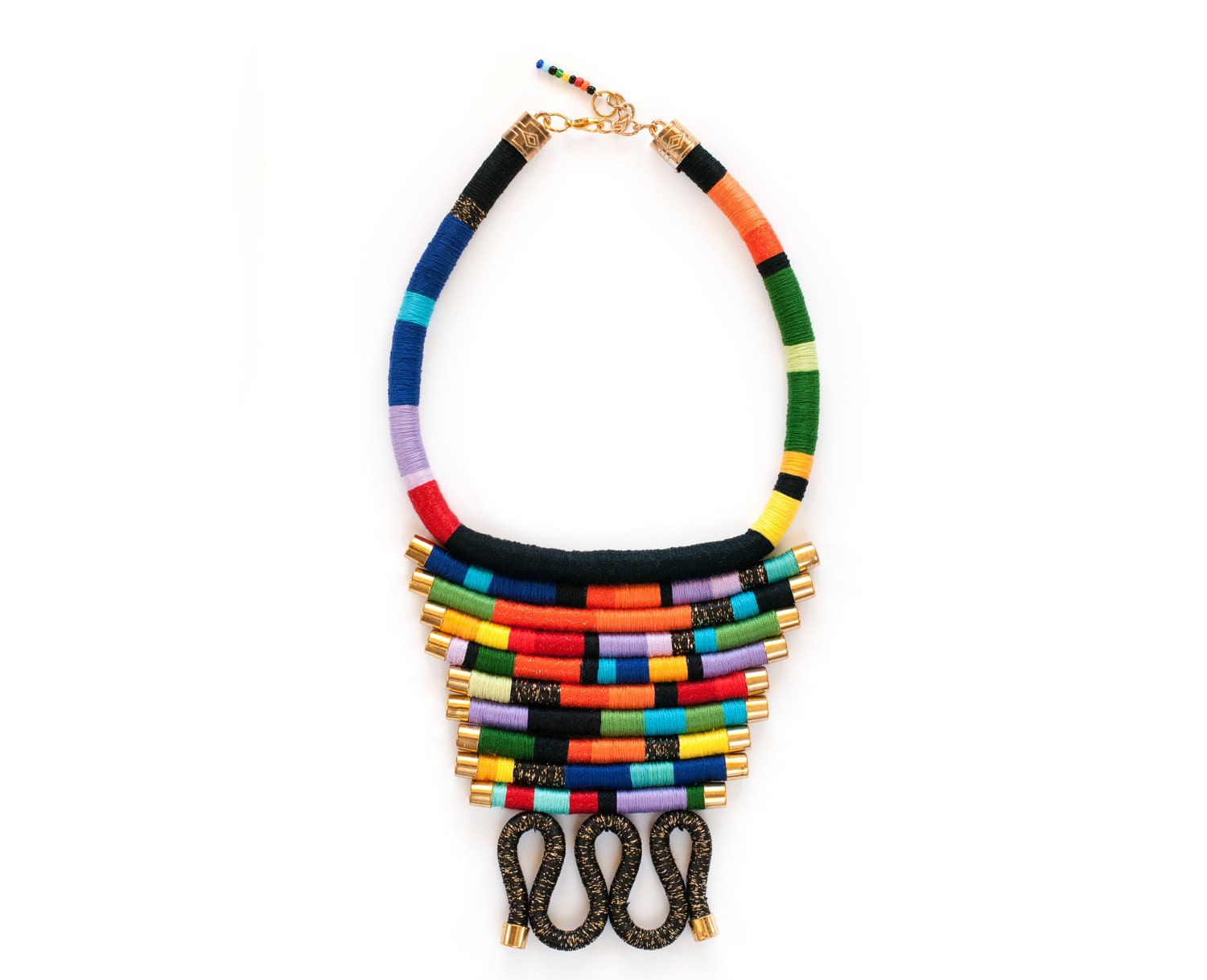 Rope Statement Necklace African Rope Necklace Ethnic