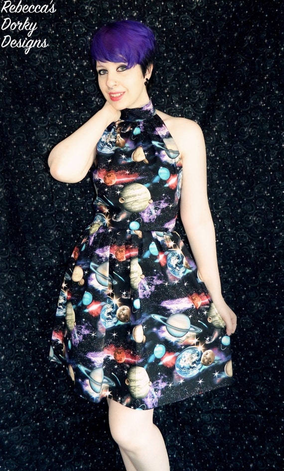 Outer space planet dress.