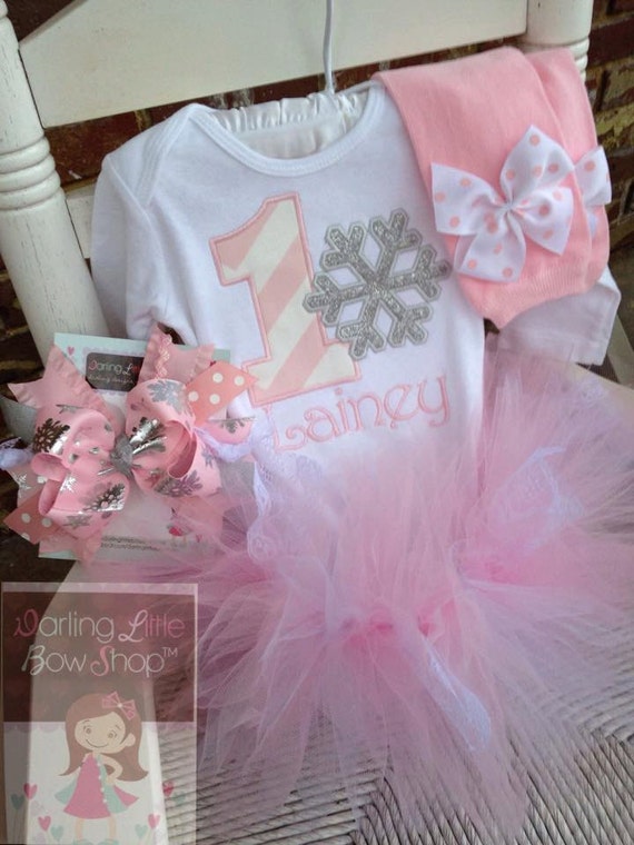 Items similar to Baby Girl First Birthday Outfit Winter ONEderland