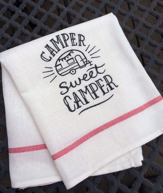 Camp Kitchen Dish Towel Camper RV Tea by MakingSomethingHappy