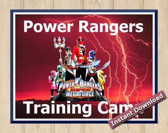 Power Ranger Sign Instant Download birthday printable file DIY (ws11 ...