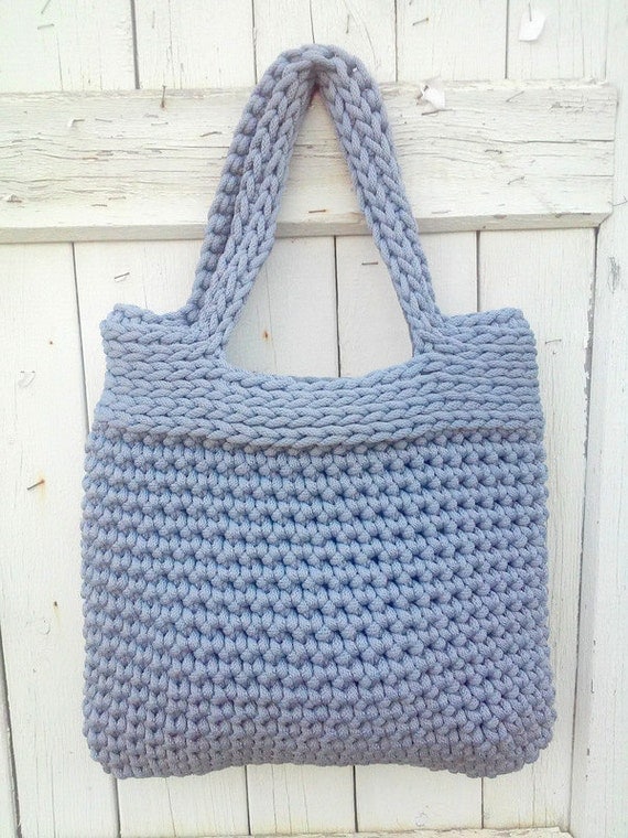 Handmade crochet bag Summer beach bag Sack Knitted women bag