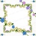 Instant download png Flower frame clipart laurel wreath bloom