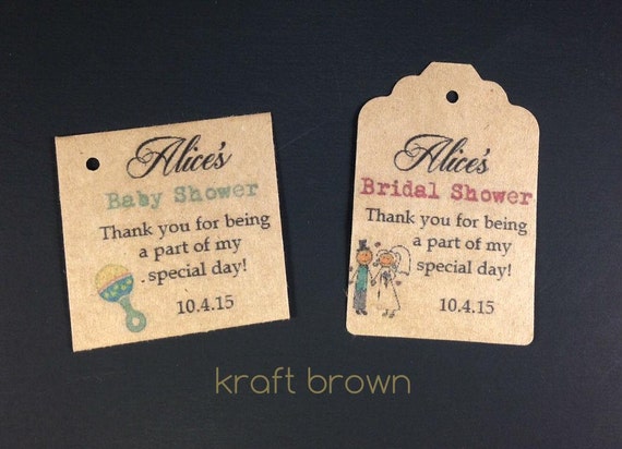 20 Bridal or Baby Shower Hang Tags, Bridal Shower Favors, Baby Shower Favors, Gift Tags, Party 