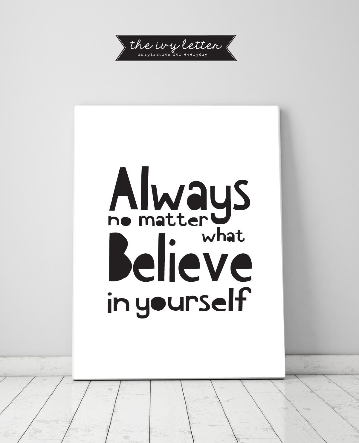 Believe In Yourself Printable Kids Gift Printable Nursery Art