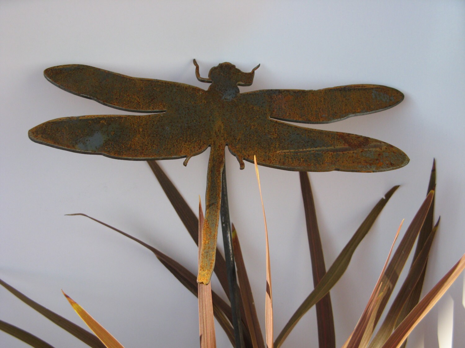 Metal Dragonfly Garden Stake by 81MetalArt on Etsy