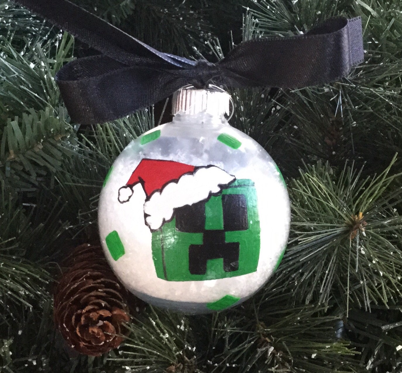 personalized minecraft christmas ornament by gingerspicestudio personalized minecraft christmas ornament by gingerspicestudio