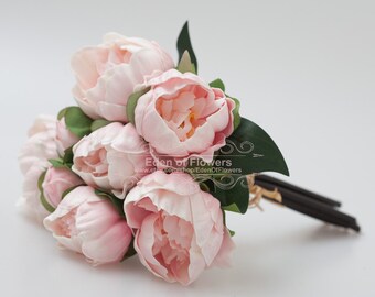 Pink Peony Bouquets Real Touch Flowers for Wedding Bridal Bouquets Wedding Centerpieces Home Decoration