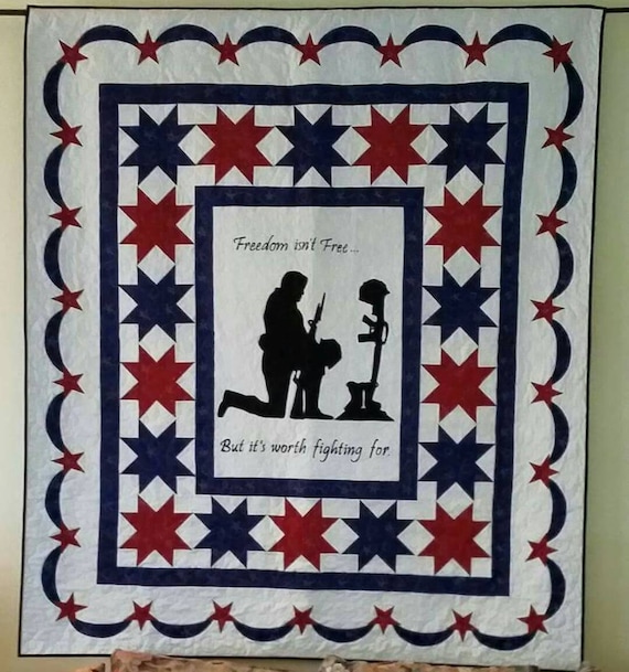 Freedom Quilt Pattern. Finished quilt size by BuffyTheQuiltSlayer