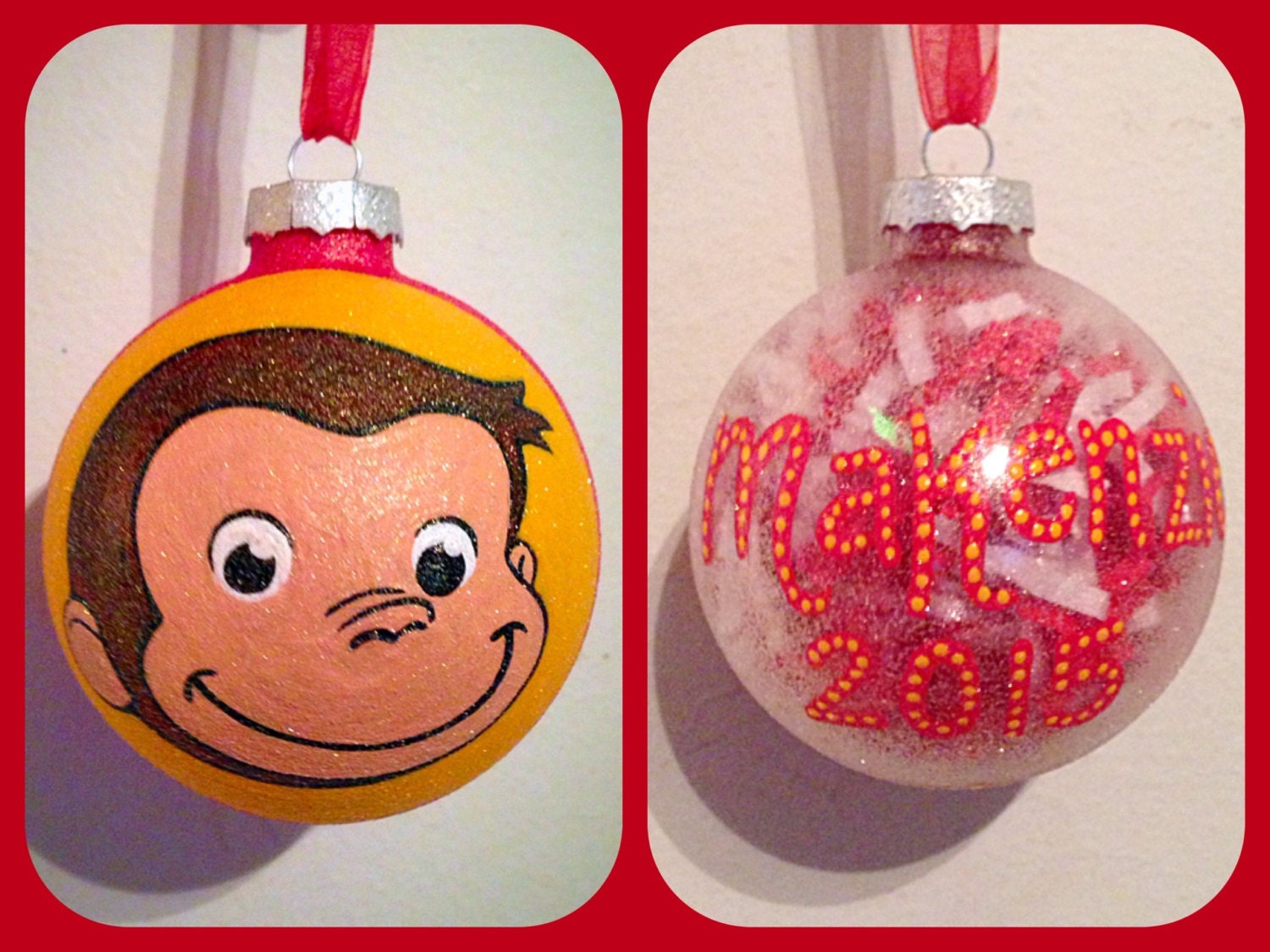 Hand Painted Curious George Ornament Curious George Gifts