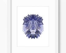 Popular items for geometric lion on Etsy