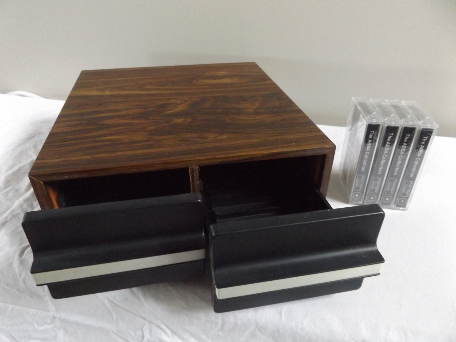 Vintage Audio Cassette Organizer / Audio Tape Storage Box