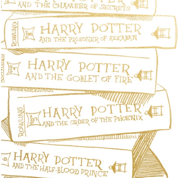 harry potter stack of books