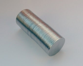 Disc Neodymium Rare Earth Strong Magnets 10mmx0.5mm - 25/64"x1/64", (10 pack)
