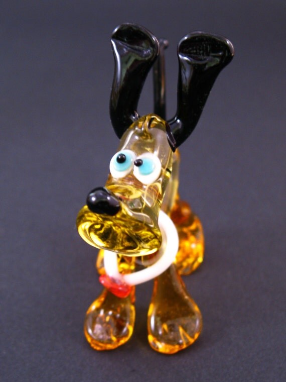 blown glass dog