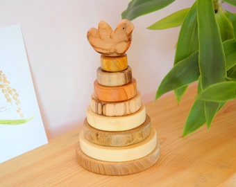 Wooden Toy/ Wooden Stacking Toy/ Waldorf toy/ Wooden Toddler Gift/ Montessori Toy/ Eco-friendly Toy/ Educational Toy