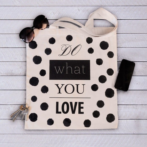 Items similar to Printed Tote Bag, Slogan Shopping Messenger Bag, Do