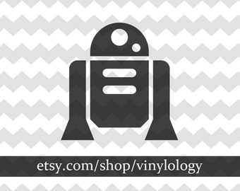 R2D2 Vinyl Sticker, Star Wars Car Decal, R2D2 Wall Decor, Star Wars Print, Vinyl Decals for Cars, Wall Stickers, Personalized Vinyl Stickers