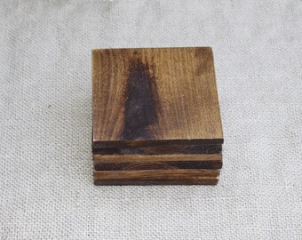 Reclaimed pallet wood coasters, set of wood coasters, rustic coasters, 3.5 inch wood coasters, rustic wood coasters, dark wood coasters