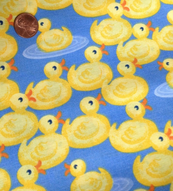 Rubber DUCKY/ Ducks Nursery Print By Fabric Traditions