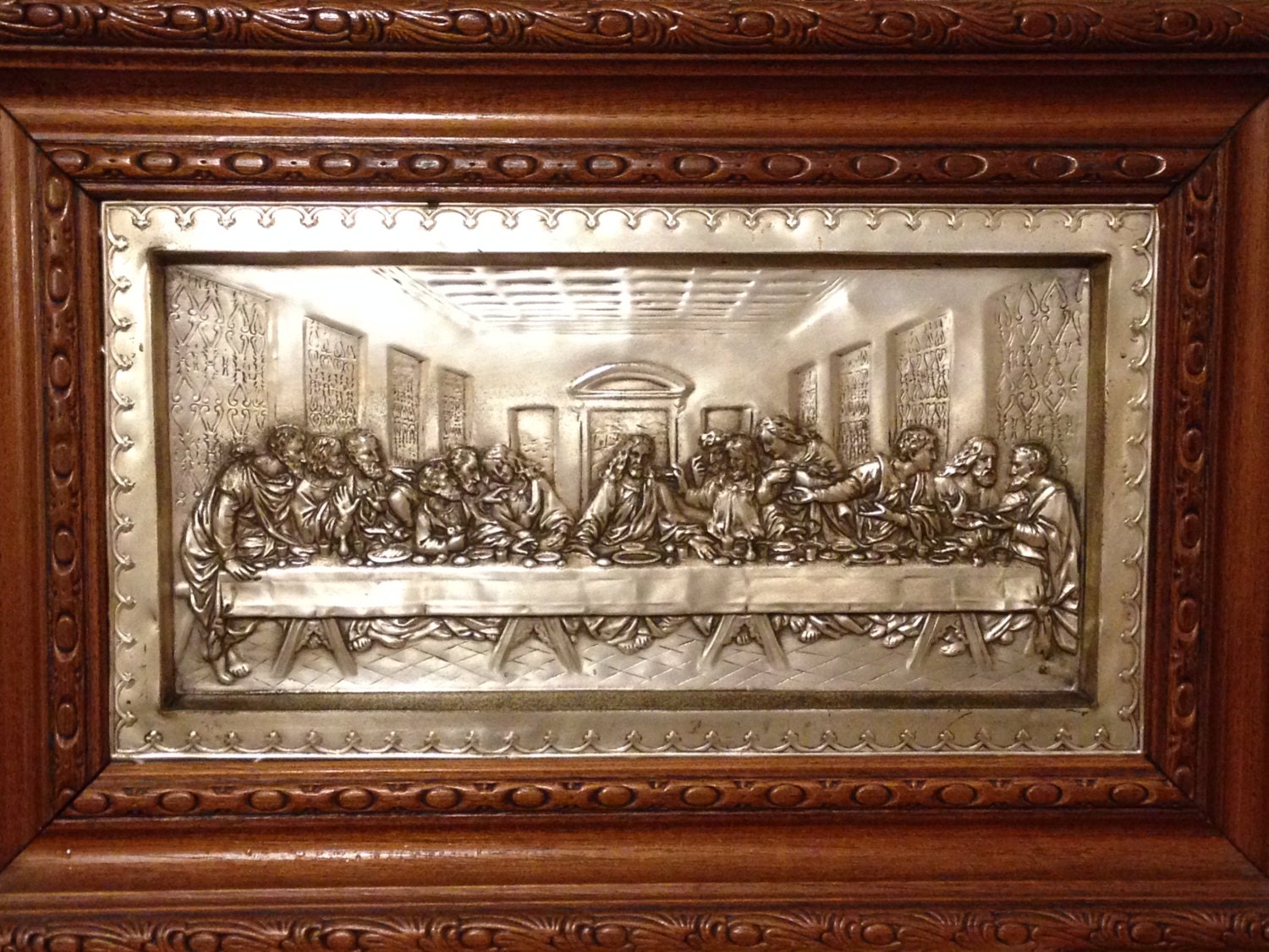 Vintage Last Supper Religious Catholic Bas by littlejoesattic