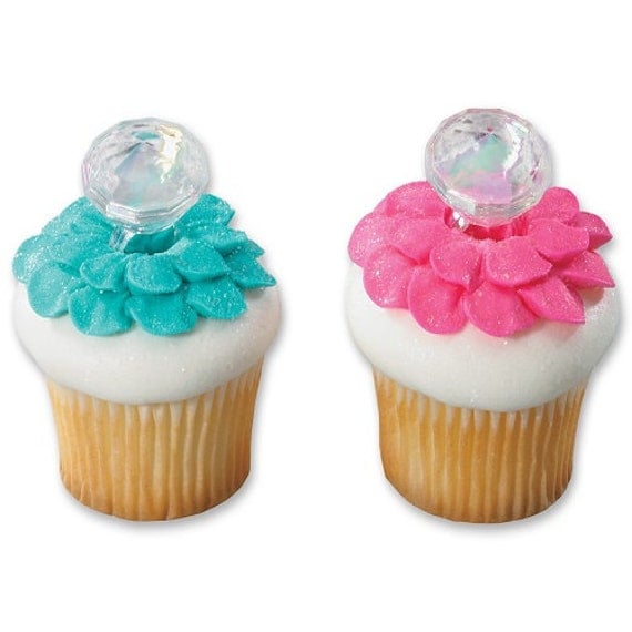 Iridescent Plastic Diamond Ring Bridal Shower & Wedding