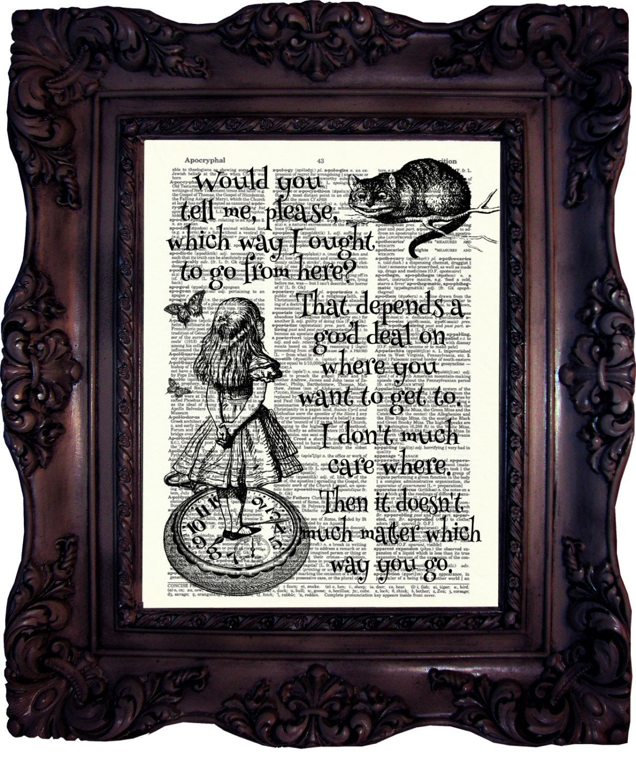 Alice In Wonderland Print Alice In By Aliceinwonderlanddsg On Etsy