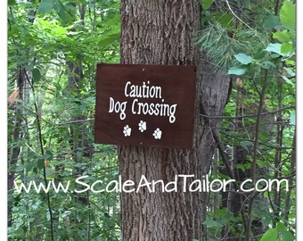 Custom Dog Signs. Caution Dog Crossing Sign / Beware of Dog Sign. Custom Pet Signs. Gift for Dog. Gift for Pet. Christmas Gift for Dog.